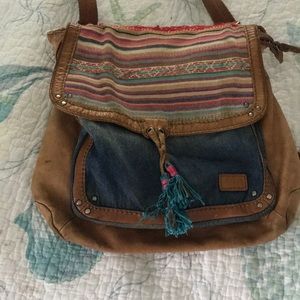 The Sak Vntg Leather/Embroiderer Convertible Bag